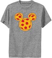 disney characters performance boys' clothing: charcoal heather tops, tees & shirts logo