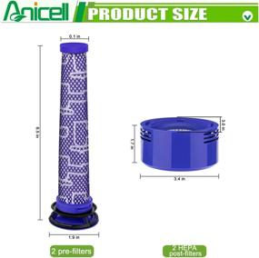 img 3 attached to 🔍 Высококачественные заменители фильтров Anicell для Dyson V8 - Для моделей Animal/Absolute/Motorhead - Сравнение с запчастью № 965661-01 и 967478-01