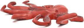 img 2 attached to 🐙 The Metal Magician Vintage Swimming Octopus Key Hook: Distressed Red, Perfect for Sea-themed and Coastal Décor