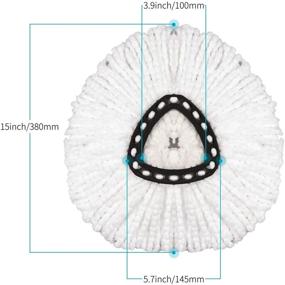 img 1 attached to 🧹 4 Pack Microfiber Spin Mop Replacement Head Refills - Easy Cleaning Spin Mop Refills