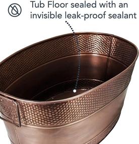 img 1 attached to 🍾 Premium BREKX Aspen 25-Quart Galvanized Copper-Finish Metal Ice and Drink Bucket, Ideal Beverage Tub for Party Hosting