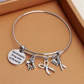 img 3 attached to 💇 Zuo Bao Hairdresser Gift: Colorful Charm Bracelet Celebrating Stylists | Graduation & Appreciation Jewelry