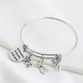 img 2 attached to 💇 Zuo Bao Hairdresser Gift: Colorful Charm Bracelet Celebrating Stylists | Graduation & Appreciation Jewelry