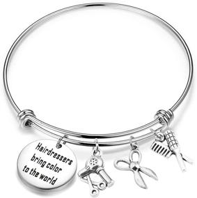 img 4 attached to 💇 Zuo Bao Hairdresser Gift: Colorful Charm Bracelet Celebrating Stylists | Graduation & Appreciation Jewelry