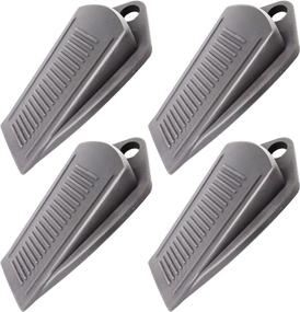 img 4 attached to 🚪 FIMOOR Heavy Duty Rubber Door Stopper Wedge – Sturdy and Stackable Multi Floor Doorstop Ensures Tight Fit for Gaps (4 Pack)