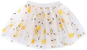 img 3 attached to 🌸 Tulle Skirt with Embroidered Flowers for Girls - Years Clothing, Skirts & Skorts