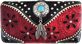 img 2 attached to 👜 Women's Handbags & Wallets with Secret Feathers - Hidden Leather Concealed Shoulder Bags