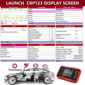 img 2 attached to 🔍 LAUNCH CRP123 OBD2 Scanner: Check Engine/ABS/SRS/Transmission Code Reader with Full OBD2 Modes, Graph Data Print & Free Lifetime Updates