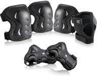 🛹 boruizhen 3 in 1 kids & adult/youth protective gear set for skateboarding, cycling, bmx bike, scooter, skating, rollerblading, riding - knee and elbow pads with wrist guards logo