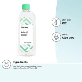 img 1 attached to 👶 Solimo Baby Oil with Aloe Vera & Vitamin E - 20 Fluid Ounces by Amazon Brand