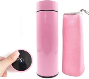 img 4 attached to YHKJ 500ml Water Bottle: Stainless Steel Insulated Travel Mug with Temperature Control