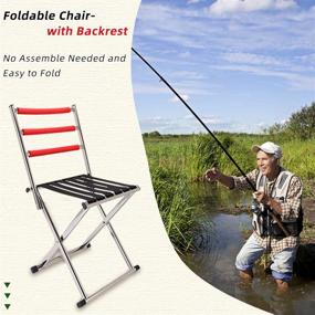 img 3 attached to Portable Stainless Backrest Lightweight Traveling