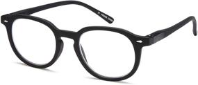 img 3 attached to 👓 Round Spring Hinge Gamma Ray Reading Glasses - Set of 4 Pairs for Men and Women