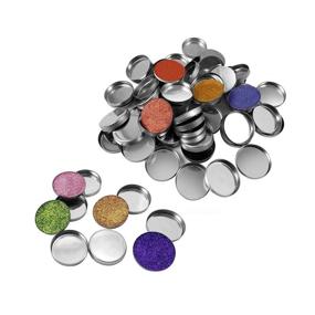 img 1 attached to 🎨 Allwon 56-Pack 26mm Round Metal Pans for Eyeshadow Palette - Magnetic Makeup Palette Inserts (Height 3.5mm)