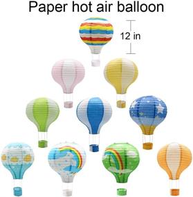 img 3 attached to 🎈 Hanging Decorative Hot Air Balloon Paper Lanterns - Set of 10, Ideal for Chinese Japanese Party, Wedding, Birthday, Anniversary, Christmas Engagement - Reusable Party Ball Lamps