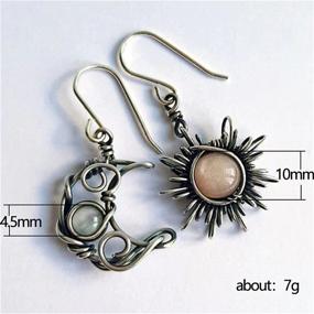 img 1 attached to 💫 Stunning Bohemian Rhinestone Earrings: Smalllove Sun, Crescent Moon, Star & Planet Dangle Drops for Women/Girls - Vintage Asymmetrical Mismatched Design - Perfect Gift Jewelry