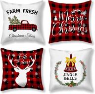 christmas pillow buffalo cushion holiday logo