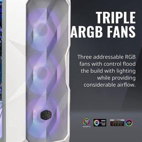img 2 attached to 🌬️ Cooler Master MasterBox TD500 Mesh White: Ultimate Airflow Mid-Tower with Polygonal Mesh, Tempered Glass, ARGB Fans