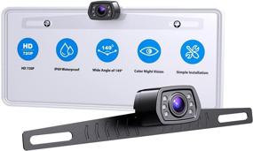 img 4 attached to 📷 ZEROXCLUB HD Car Backup Camera: Night Vision, Waterproof, License Plate Reverse Camera - 149° Wide View Rear View Parking Camera for Car Pickup Truck SUV-B2