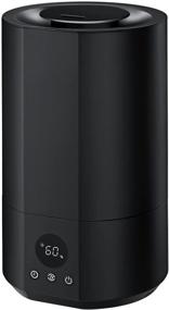 img 4 attached to 🌫 Quiet Ultrasonic Cool Mist Humidifiers - 4L Top Fill for Bedroom, Auto Mode Mist Level, 25dB Noise Level, Adjustable 12H Timer - Ideal for Large Living Room, Office Desk (Black)