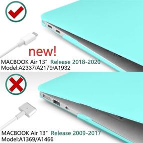img 2 attached to Dongke гладкая матовая матовая жесткая обложка для MacBook Air 13 дюймов с Retina-дисплеем, подходит для использования с Touch ID.