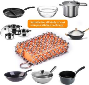 img 3 attached to 🔧 Ultimate Cleaning Solution for Cast Iron Skillets: U-picks Chainmail Scrubber