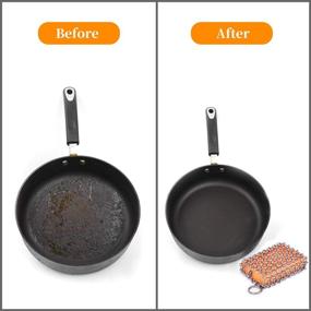 img 1 attached to 🔧 Ultimate Cleaning Solution for Cast Iron Skillets: U-picks Chainmail Scrubber