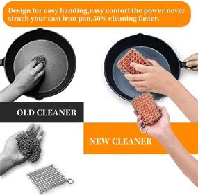 img 2 attached to 🔧 Ultimate Cleaning Solution for Cast Iron Skillets: U-picks Chainmail Scrubber