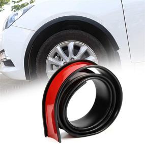 img 4 attached to 🚗 ALAVENTE Car Wheel Tires Eyebrow Strip - Universal Fender Flare Eyebrow Arch Trim Lips - 2 Pcs, 55mm Extensions