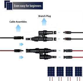 img 2 attached to DSOPV Solar Panel Connector MC4 Y Branch Connectors Cable Coupler Combiner MMF+FFM 2 Pair: Efficient Solar Panel Connection Solution