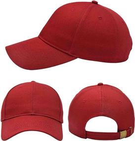 img 3 attached to 🧢 AOSMI 3-Pack Unisex Plain Cotton Strapback Baseball Hat Adjustable - One Size Fits Low Profile Blank Ball Cap for Men and Women