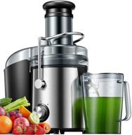 🥤 1000w juicer extractor for whole fruit and vegetables | easy to clean | dual speed juicer with high juice and nutrient yield | anti-drip function | stainless steel | silver логотип