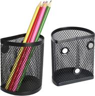 organize your pens and pencils with lucycaz magnetic pencil holder - 2 pack metal basket pen holder for refrigerator, office, and more! логотип