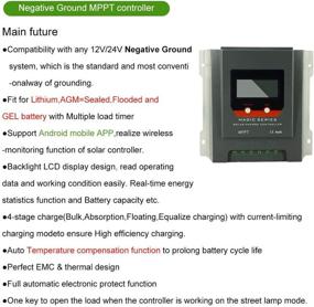 img 1 attached to 🔋 PowMr MPPT Charge Controller 30 amp - Bluetooth Solar Charge with Energy-Recording LCD Display for 12V/24V Batteries