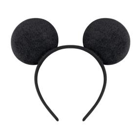 img 2 attached to 🐭 Picoway Mouse Ears Headband Set of 20 - Solid Black & Pink Bow Accessories