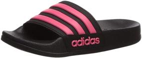 img 4 attached to 👟 Детские шлепанцы Adidas Adilette Shower черного цвета унисекс для мальчиков