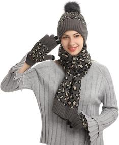 img 3 attached to Ecodudo Pieces Beanie Leopard Acrylic Outdoor Recreation for Hiking & Outdoor Recreation Clothing