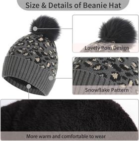 img 2 attached to Ecodudo Pieces Beanie Leopard Acrylic Outdoor Recreation for Hiking & Outdoor Recreation Clothing