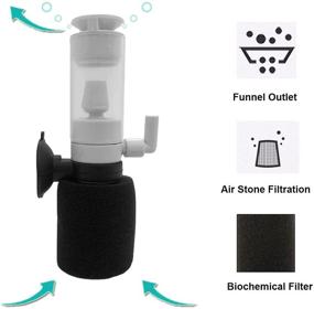 img 1 attached to 🐠 Ailindany 3-in-1 Mini Sponge Fish Filter: Ultra Quiet Air Pump Filter for Aquarium Fish Tank