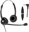 🎧 2.5mm cordless phone headset with noise canceling mic for at&amp;t ml17929, vtech, panasonic kx-tca430, kx-t7630, kx-t7633 - ideal for call centers, home offices logo