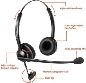 img 2 attached to 🎧 2.5mm Cordless Phone Headset with Noise Canceling Mic for AT&amp;T ML17929, Vtech, Panasonic KX-TCA430, KX-T7630, KX-T7633 - Ideal for Call Centers, Home Offices