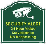 surveillance reflective trespassing security aluminum logo