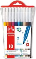 набор фломастеров caran d'ache fancolor fiber tipped pens, 10 ярких цветов логотип