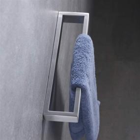 img 1 attached to Sleek and Sturdy Hoooh SUS 304 Stainless Steel Hand Towel Holder - Wall Mount, Brushed Finish - Contemporary Style (D110-BN)