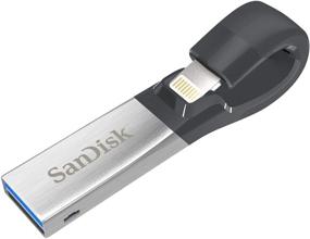 img 4 attached to 💾 128GB SanDisk iXpand Flash Drive for iPhone and iPad in Black/Silver (SDIX30C-128G-GN6NE)