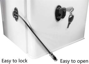 img 2 attached to REZIPO Black Refrigerator Door Lock with 2 Keys: 🔒 File Drawer Lock, Freezer Door Lock and Child Safety Cabinet Lock