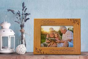 img 1 attached to Engraved Natural Wood Photo Frame for Grandparents - 5x7 Horizontal Picture Frame for Grandma, Grandpa, Mimi - Children, The Rainbow of Life, Grandchildren, The Pot of Gold - Cedar Crate Market Gifts