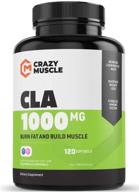 💪 crazy muscle keto friendly cla supplements - rapid weight loss softgels for women and men - cla 1000mg high potency diet pills with safflower oil - non stimulant, fast-acting formula - 120 capsules logo