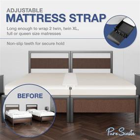 img 3 attached to Ultimate Solution: Pure Siesta Bed Bridge- Twin to King 🛏️ Converter Kit with Adjustable Strap for Split King Bed Gap Filler