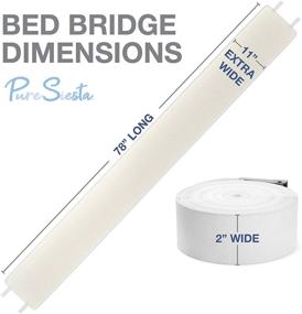 img 1 attached to Ultimate Solution: Pure Siesta Bed Bridge- Twin to King 🛏️ Converter Kit with Adjustable Strap for Split King Bed Gap Filler